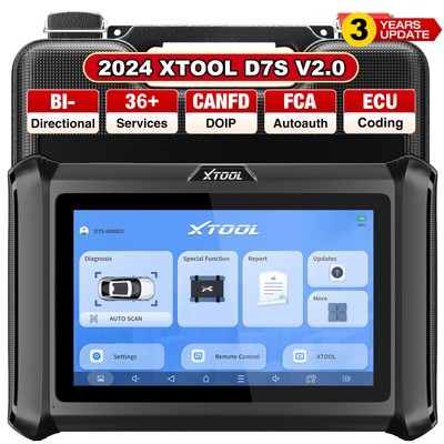 XTOOL D7S V2.0 Auto Diagnostic Scanner E^CU Coding Bidirectional 36+ Resets FCA