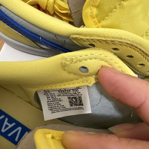 Pre-owned Jordan Size 6.5 - Travis Scott X Air  1 Retro Og Sp Low Canary W In Yellow