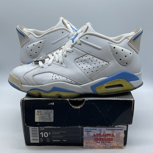 Size 10.5 - Air Jordan 6 Retro Low University Blue White Leather