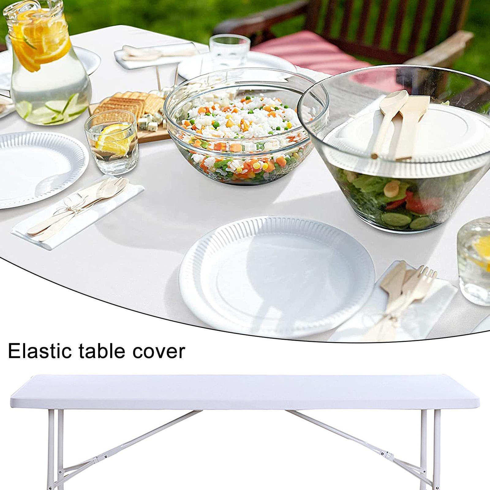 Rectangle Elastic Fitted Tablecloth For Outdoor Part