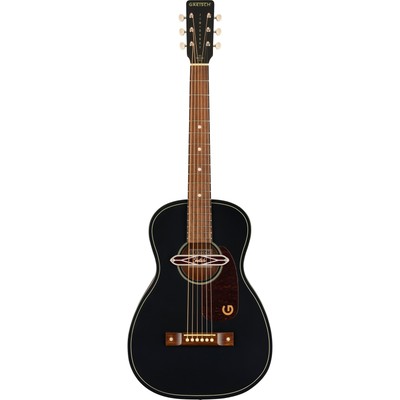 Gretsch Deltoluxe Parlor Acoustic Guitar, Tortoiseshell Pickguard, Black Top