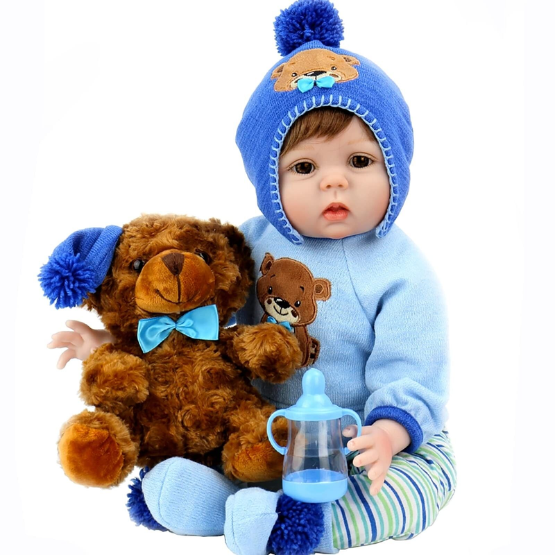 Boy 22 Inch Realistic Lifelike Newborn Baby Doll With ...