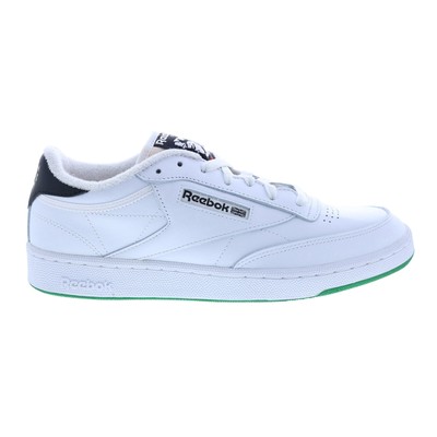 

Reebok Club C 85 GX8307 Мужские белые кожаные кроссовки на шнуровке для образа жизни 12, Белый, Reebok Club C 85