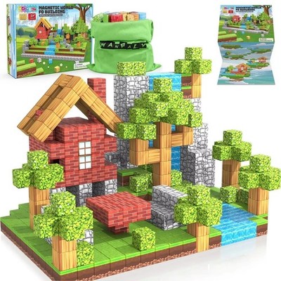Minecraft Magnetic Blocks-Build Mine Magnet World Set Boys & Girls Age 3+,