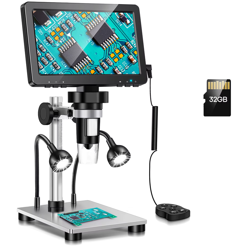 7‘’ Digital Microscope 1200X Zoom 12MP HD Electronic Microscopes Camera Magnifie