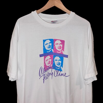 VTG 90s Hanes Patsy Cline Country Music Band San Jose Graphic Promo T Shirt XL