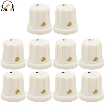 10pcs Plastic Pointer Knobs For Hifi Audio Guitar AMP Effect Pedal Stomp Box DJ