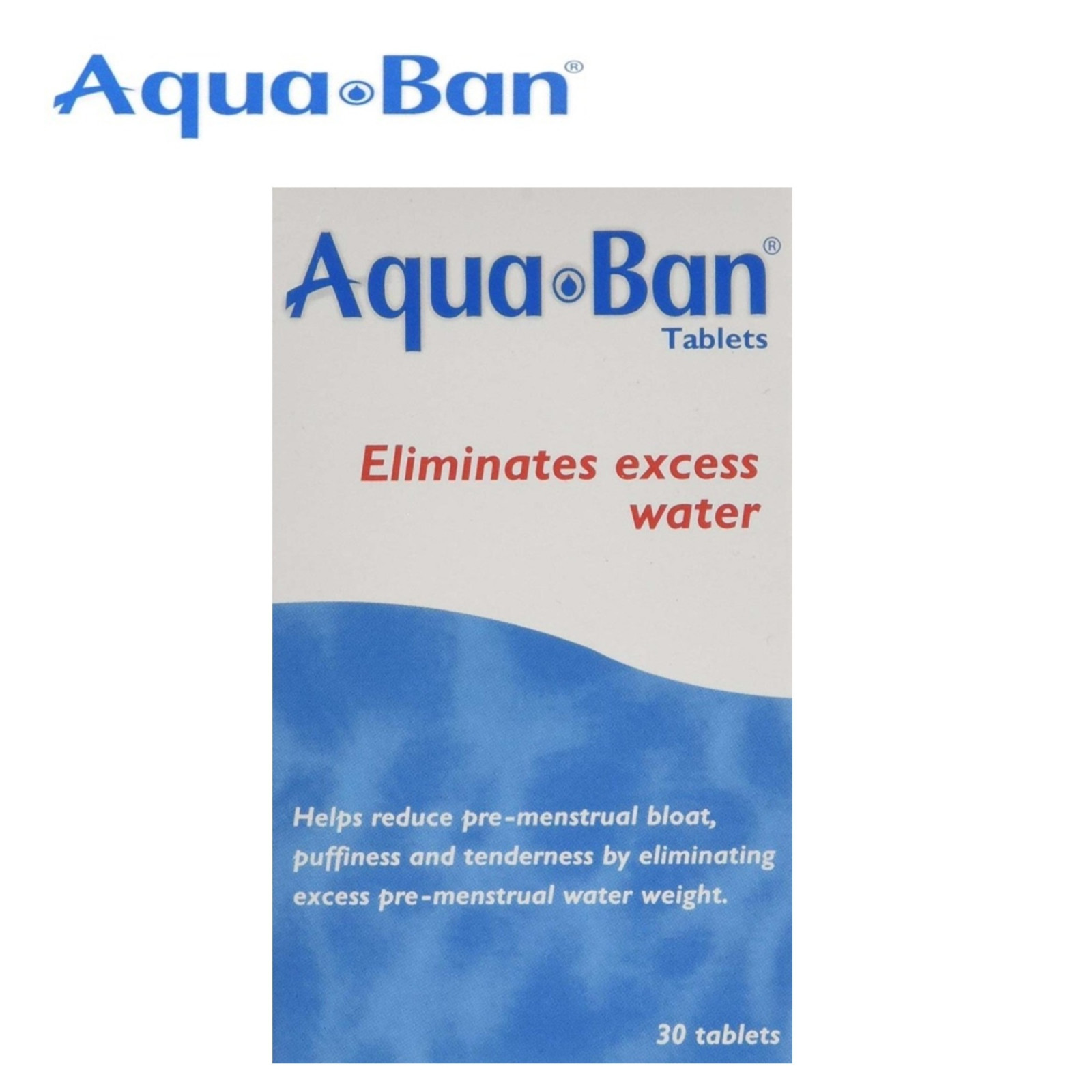 Aquaban Eliminates Excess Water Diuretics Water Retention Pack of 30