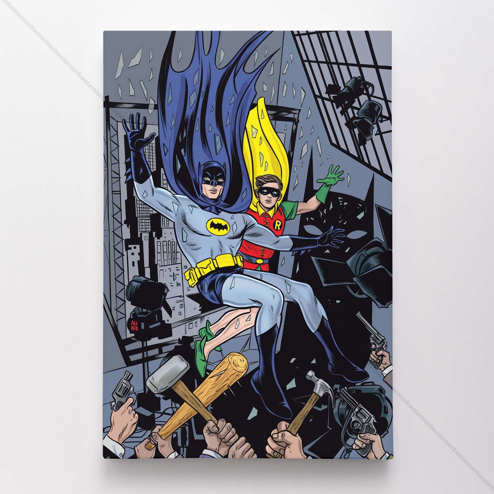 Batman & Robin Poster Canvas Dark Knight Comic Book Cover Art Print #60753