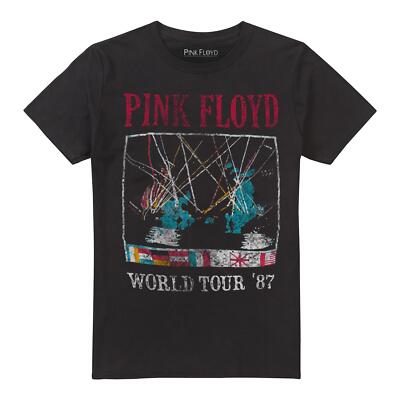 PINK FLOYD WORLD TOUR 87 ヴィンテージバンドTシャツ Pink Floyd World Tour '87-'88 Black T-Shirt Guitar Rock Band