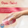 SILKLE Double-Sided Shower Loofah - Gentle Exfoliating Body Scrubber and Shower Scrubber for Men and Women, Non-Slip Silicone Grip, Soft Mesh and Firm Sides, 2-in-1 Bath Sponge and Loofah - 2 Pack, Pink