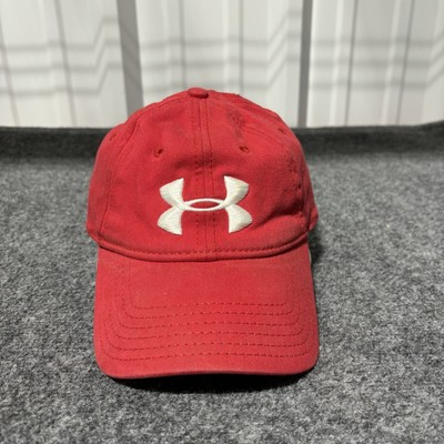 Under Amour Baseball Hat Cap Adult Large/XL Red Fitted Mens One Size Logo*