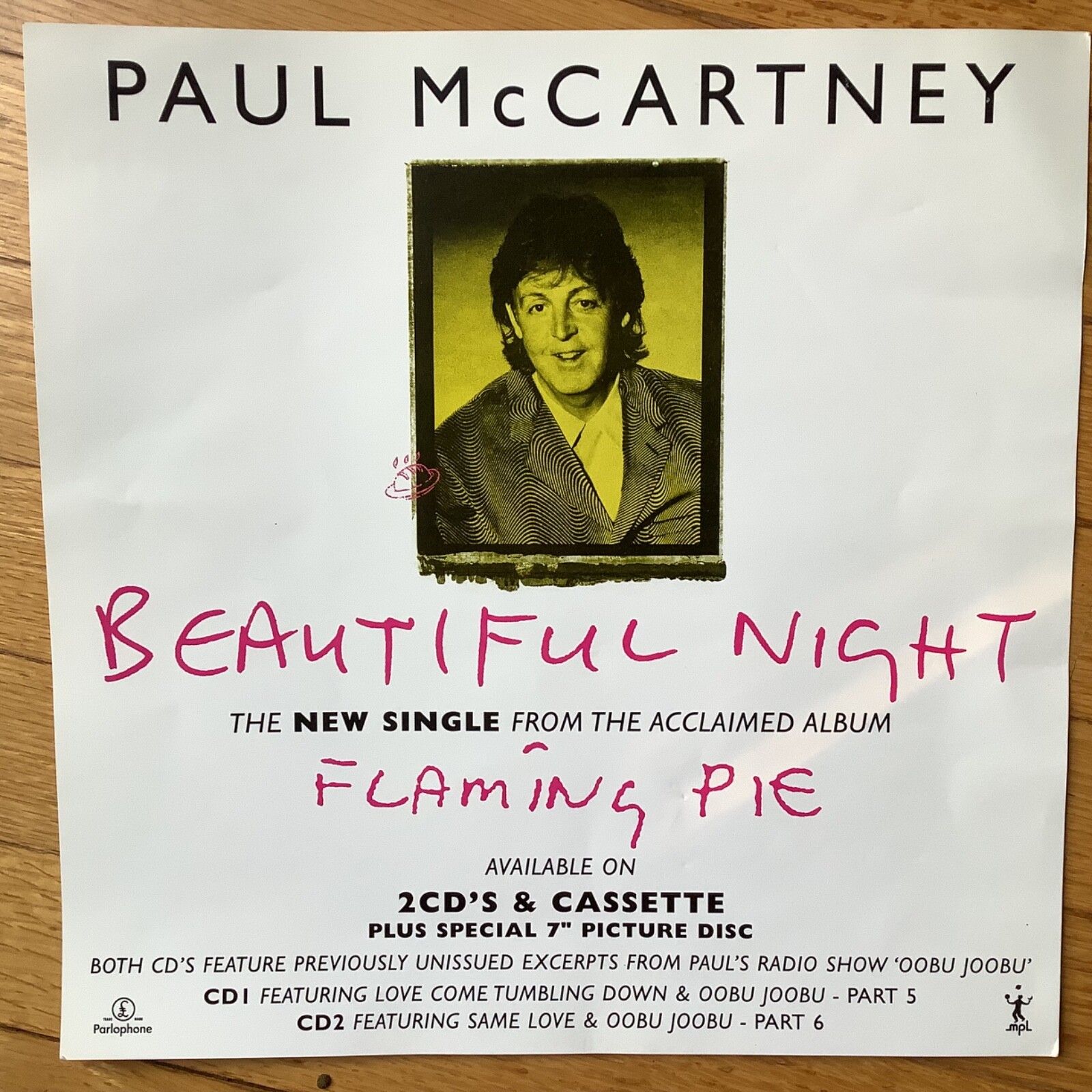 paul mccartney サイン入りアートフレーム (RARE!!送料込） paul mccartney サイン入りアートフレーム (RARE!!送料込）