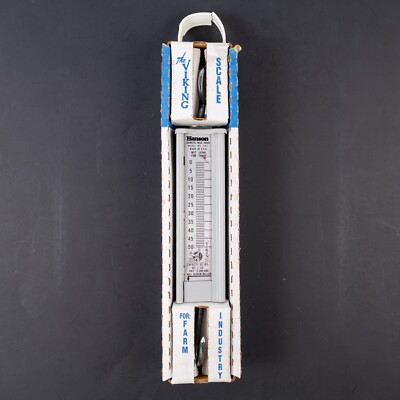 Hanson Model No. 895 The Viking Hanging Scale 50lb Capacity New Old Stock In Box