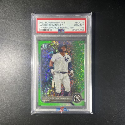 2022 Bowman Draft Chrome Green Sparkle JASSON DOMINGUEZ PSA 10 42/99 #BDC75