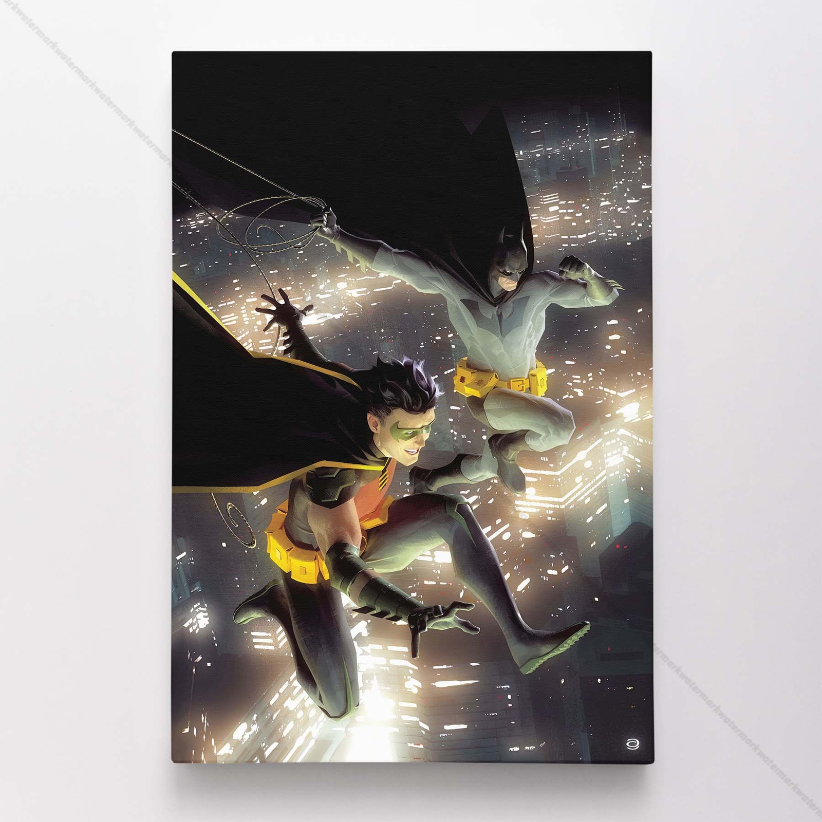 Batman & Robin Poster Canvas Dark Knight Comic Book Cover Art Print #12798