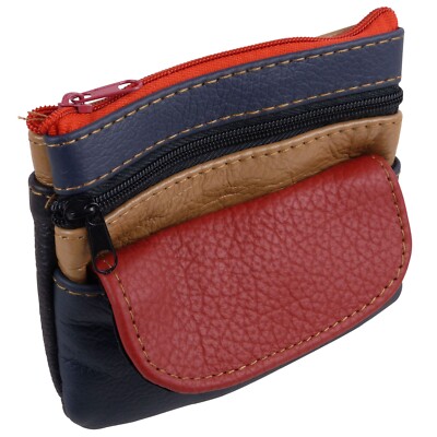 Oakridge Leather Unisex Leather Coin Purse & Key Chain