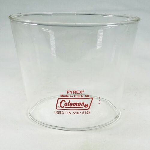 NOS US Coleman 5107 Globe Small Tapered Clear Red Pyrex NOS US Coleman 5107 Globe Small Tapered Clear Red Pyrex