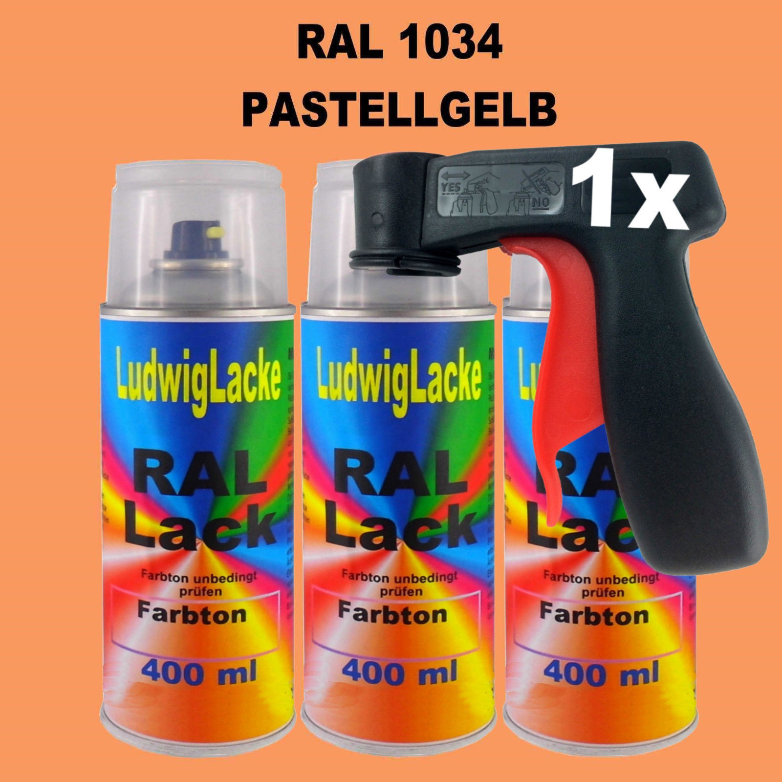 Ludwig Lackspray Weiß Matt – 3 X 400 Ml Plus Haltegriff, Für Innen & Außen