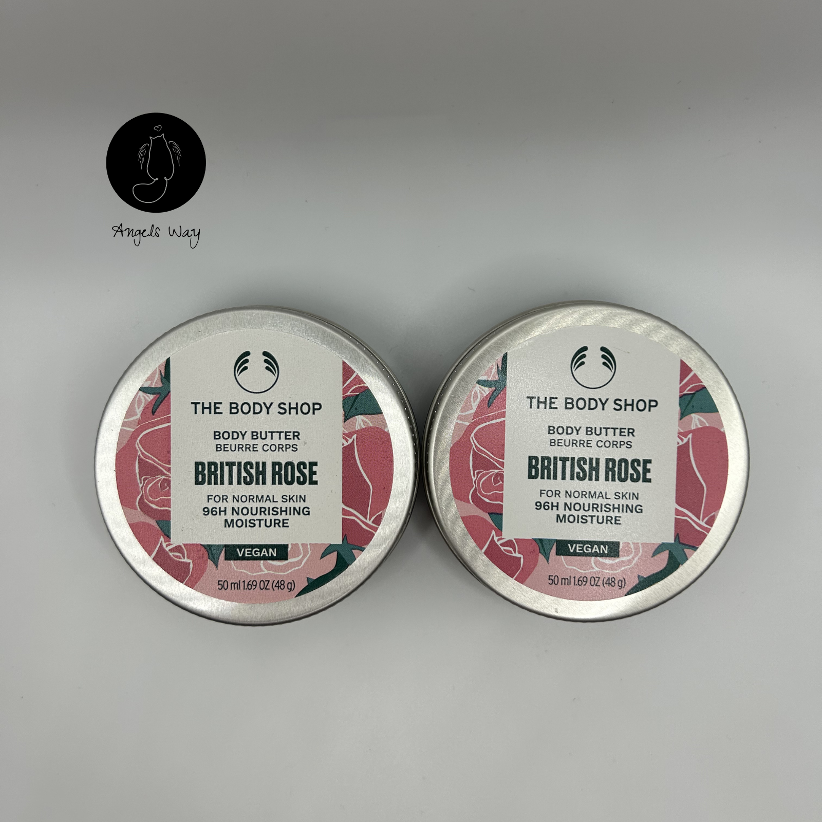 The Body Shop British Rose Body Butter Duo 2 x 50ml Travel Size Vegan