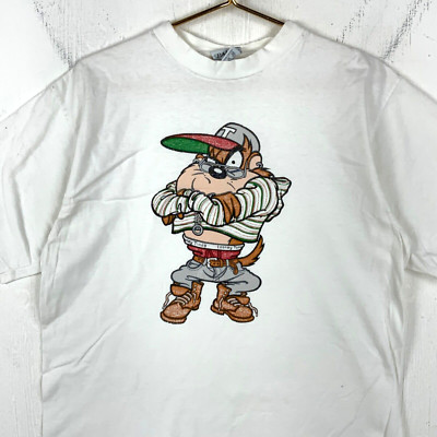Vintage Taz Looney Tunes T-Shirt Size XL Cartoon Made In Usa Single Stitch 90s