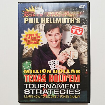 Phil Hellmuth's Million Dollar Texas Hold'Em Tournament Strategies DVD EXCELLENT