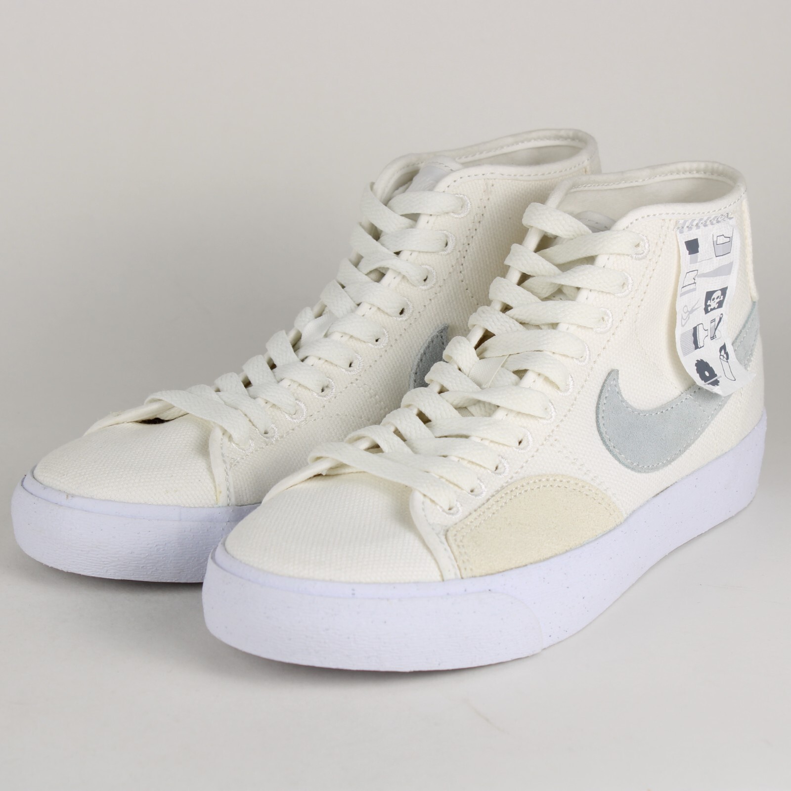 Men's Nike SB Blazer Mid Top Lace-Up Shoes DZ7635-110 SOU Summit White
