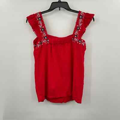Style & Co Embroidered Flutter Strap Tank Size Medium NWT (A136)