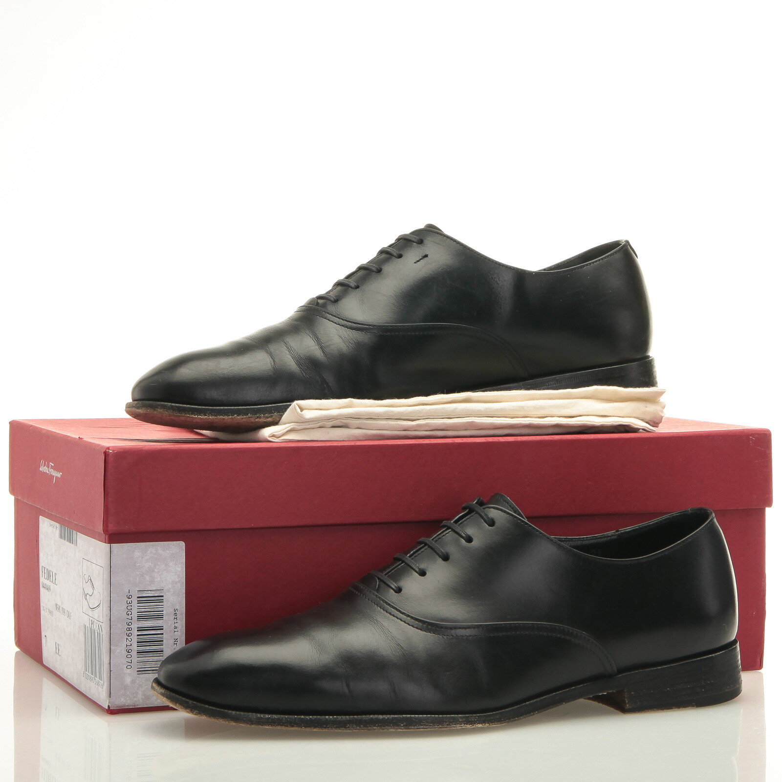 Salvatore Ferragamo Men’s Fedele Oxford Black Shoes Salvatore Ferragamo Fedele Black Leather Oxfords Men main image 4