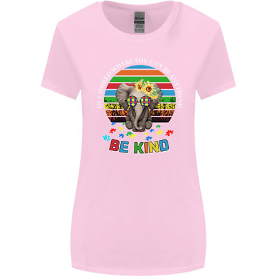 Be Kind Elephant Autism Autistic Womens Wider Cut T-Shirt