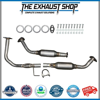 FITS: 03-04 TOYOTA TUNDRA 4.7L PASSENGER & DRIVER SIDE CATALYTIC CONVERTER SET