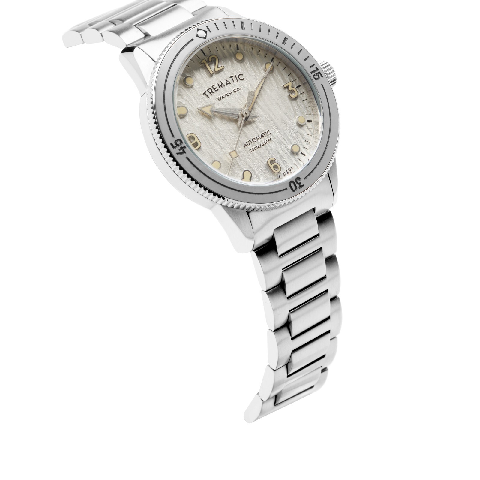 Pre-owned Trematic Men 'ac 14' Silver Dial Stainless Steel Bracelet Automatic Watch 141313