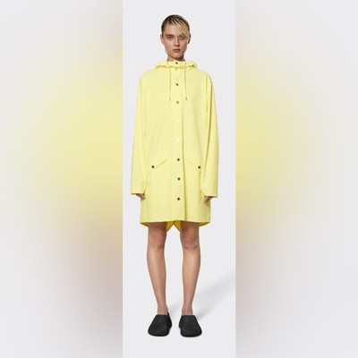 Rains Curve Large Jacket Trench Belted Straw Waterproof NWT
