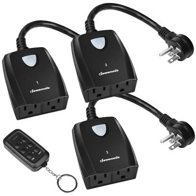 DEWENWILS Wireless Remote Control Outlet Switch Plug in on off Power Switch