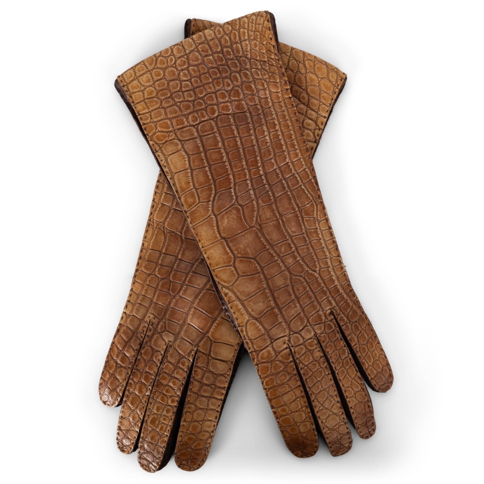手袋 PRADA Ligh Grey Suede Long Gloves Prada Full-Finger Long Gloves in Gray | Lyst