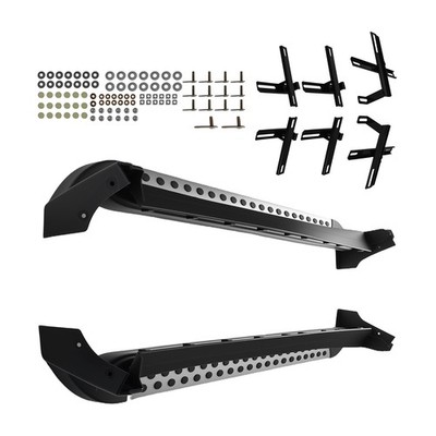Aluminium Side Running Boards for Nissan X-Trail T32 14-20 Black Non-Slip Pair