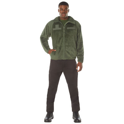 Men's Olive Drab Mid-Weight Fleece Jacket Rothco E.C.W.C.S. Gen III Fleece