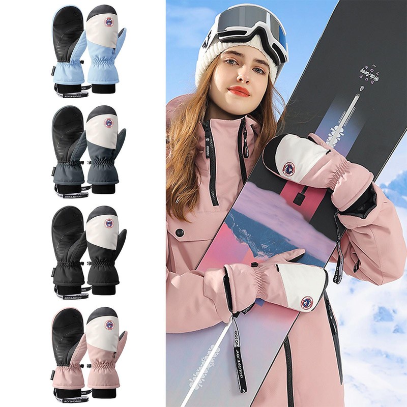 Gloves Snowmobile Mittens Waterproof Women's Touchscreen