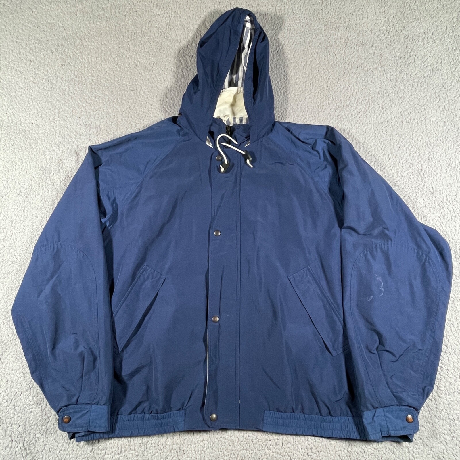 Eddie Bauer ジャケット 80s Eddie Bauer Zip-Up Hooded Fleece Jacket 黒 L 黒タグ