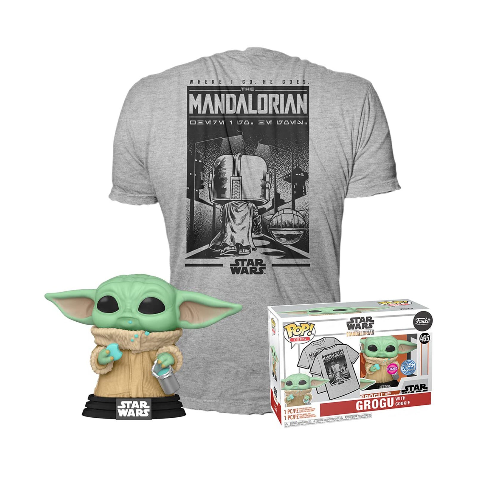 Футболка Funko Star Wars The Mandalorian Medium с набором Grogu POP НОВАЯ В НАЛИЧИИ