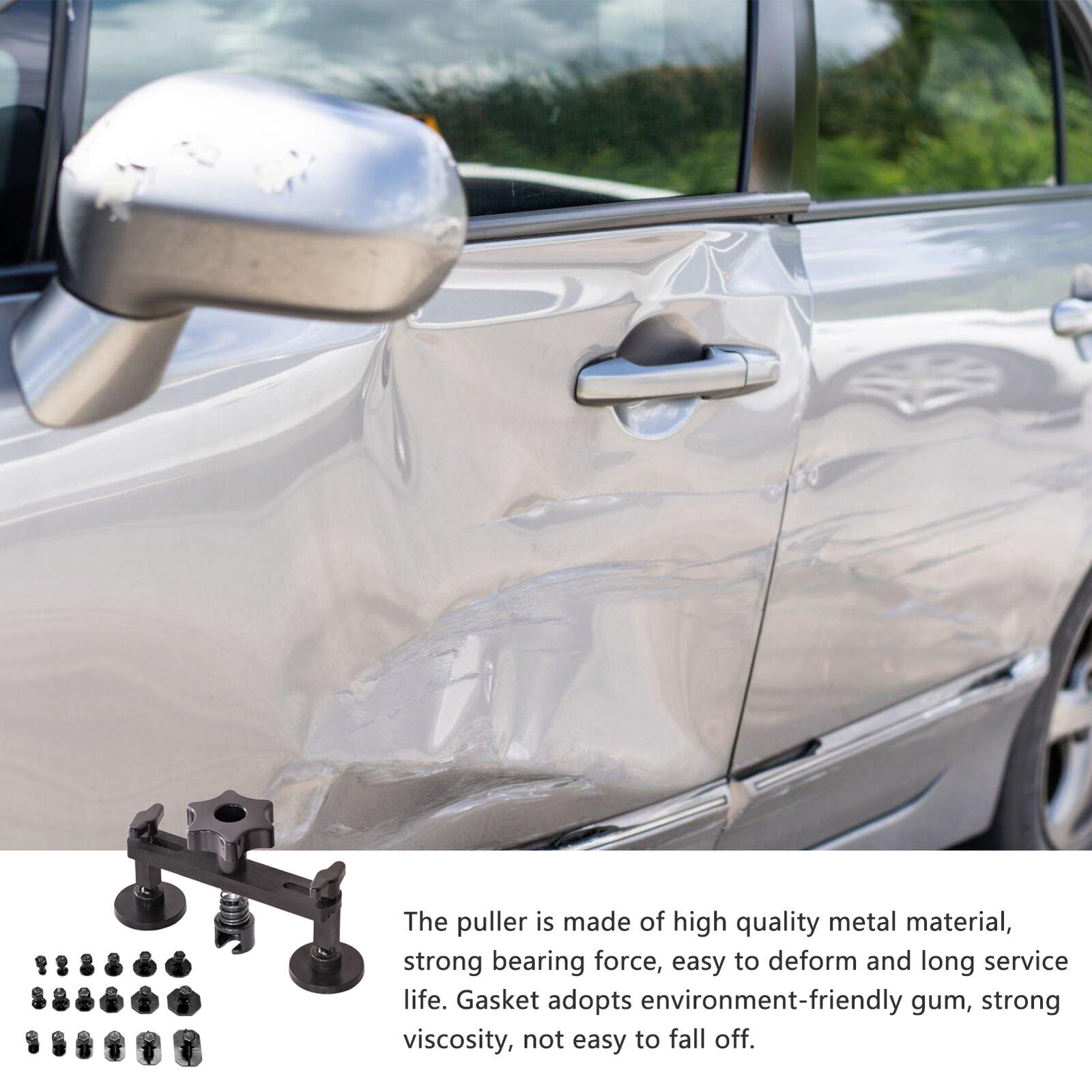 Car Paintless Dent Puller Tabs Bridge Lifter Body Repair Hail Removal Tool Kit