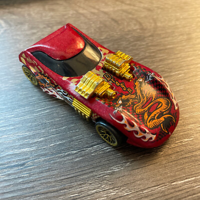 Hot Wheels 1993 M.I. Drag'n Red W/ Dual Snakes 1/64 Scale LOOSE