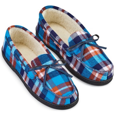 Women's Bright Plaid House Moccasin Slippers