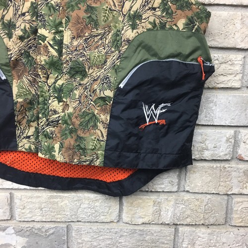 VINTAGE 90s Stone Cold Steve Austin Youth MEDIUM 10/12 Wrestling WWF Lined Camo