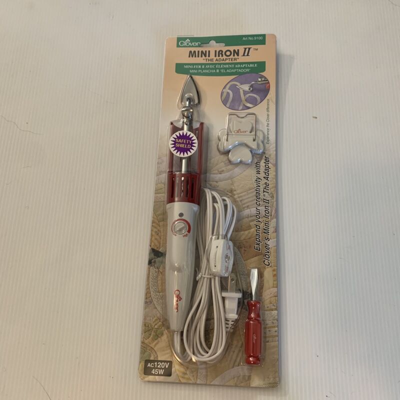 Clover Mini Iron II "The Adapter" For Sewing, Quilting & Crafting 9100