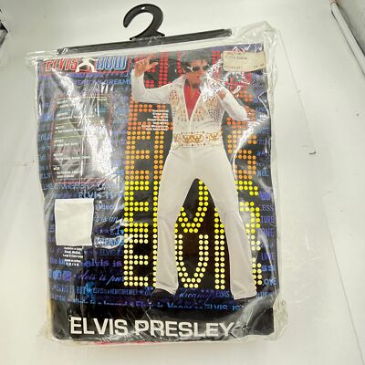 Rubie's Elvis Presley 3 Piece Jumpsuit Adult Size Large 42-44 Jacket Size - New