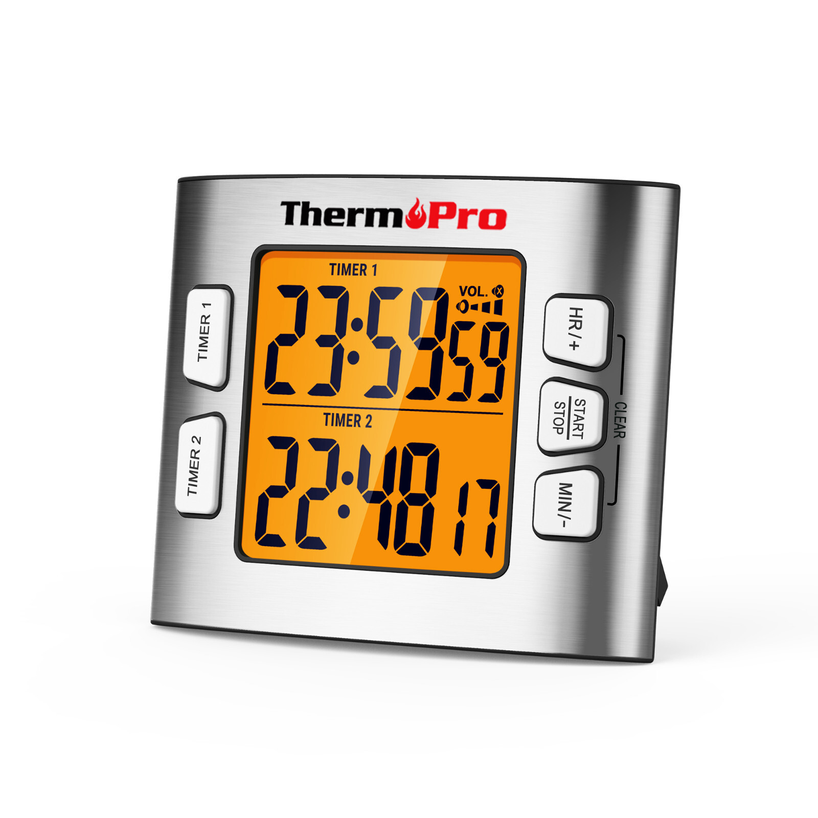 ThermoPro LCD Digital Kitchen School Timer Clock W/ Dual Countdown Stop Watches