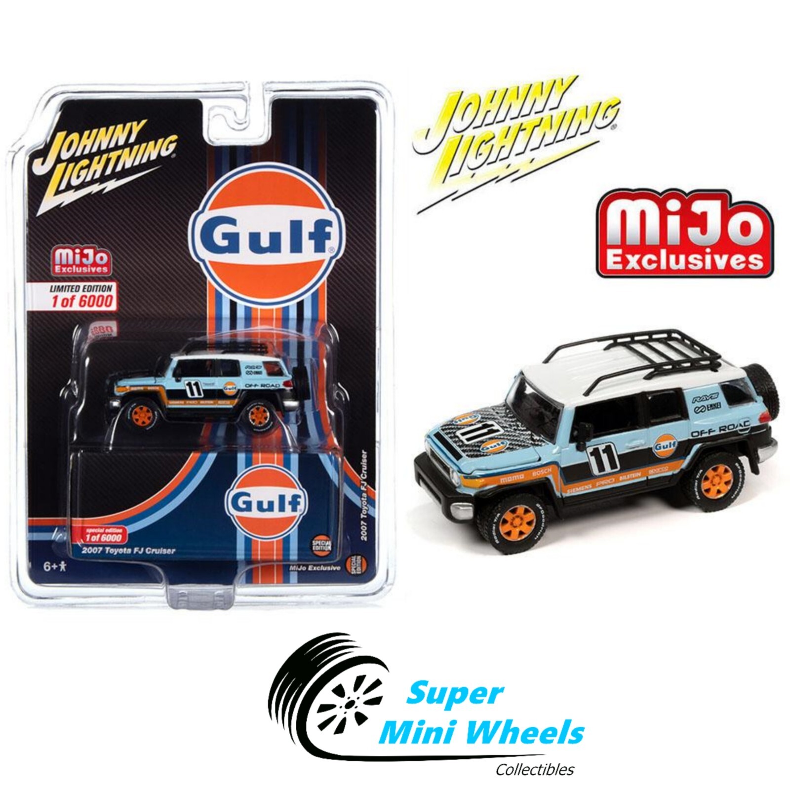JOHNNY LIGHTNING ミニカー　ガルフ 2種　MIJO Johnny Lightning 1/64 1965 Volkswagen Type 2 Transporter