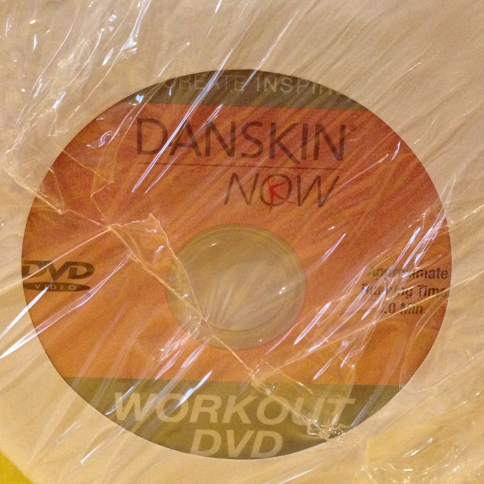 Danskin Now 5mm Thick Non Slip Yoga Mat & Workout DVD Printed Design Green