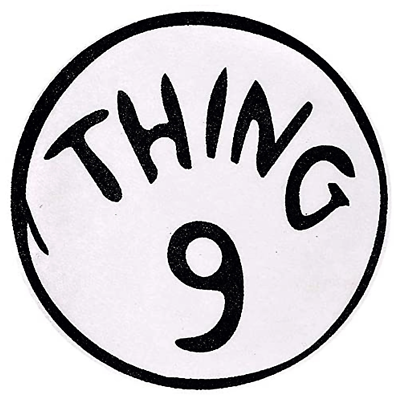 Dr. Seuss Thing 1-9 Large Iron On Felt Patch